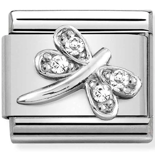 Nomination fehér szitakötő charm - 330304/38 Nomination fehér szitakötő charm - 330304/38