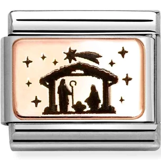 Nomination rozé Betlehem ezüst charm - 430111/19