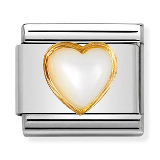 Nomination fehér szív charm - 030501/12 Nomination fehér szív charm - 030501/12