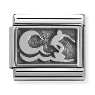 Nomination ezüst szörfös charm - 330102/14