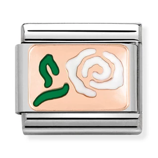 Nomination rozé arany rózsa charm - 430201/09