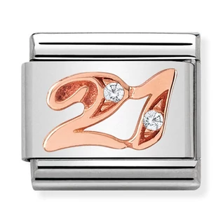 Nomination rozé arany '21' charm - 430315/21 Nomination rozé arany '21' charm - 430315/21
