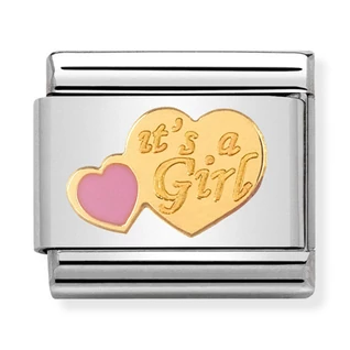 Nomination arany It's a girl charm - 030242/39 Nomination arany It's a girl charm - 030242/39