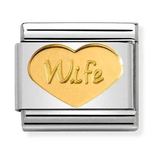 Nomination arany Wife charm - 030162/42