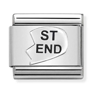 Nomination ezüst félszív charm - 330101/43