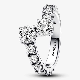 Pandora szikrázó átlapolt szalagok gyűrű - 193149C01-48 Pandora szikrázó átlapolt szalagok gyűrű - 193149C01-48