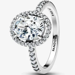 Pandora feltűnő ovális szikrázó glória gyűrű - 193777C01-48 Pandora feltűnő ovális szikrázó glória gyűrű - 193777C01-48