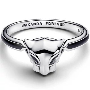 Pandora Marvel Fekete Párduc gyűrű - 194223C01-50 Pandora Marvel Fekete Párduc gyűrű - 194223C01-50