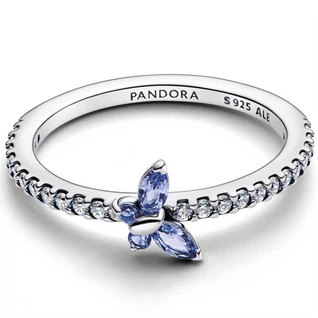 Pandora szikrázó kék pillangó gyűrű - 194269C01-48 Pandora szikrázó kék pillangó gyűrű - 194269C01-48