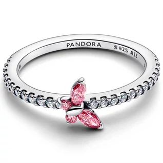 Pandora szikrázó rózsaszín pillangó gyűrű - 194269C02-48 Pandora szikrázó rózsaszín pillangó gyűrű - 194269C02-48