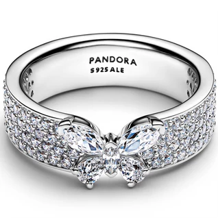 Pandora ezüst szikrázó szalag pillangó gyűrű - 194270C01-54 Pandora ezüst szikrázó szalag pillangó gyűrű - 194270C01-54