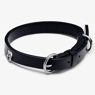 Pandora fekete bőr kisállat nyakörv - 312262C01-S Pandora fekete bőr kisállat nyakörv - 312262C01-S