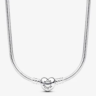 Pandora Moments szívkapcsos kígyólánc nyaklánc - 393091C00-45