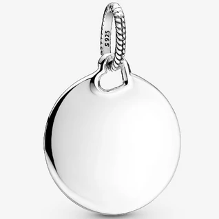 Pandora ezüst gravírozható kör alakú medál szívvel - 398610C00