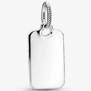 Pandora ezüst gravírozható téglalap alakú medál szívvel - 398611C00