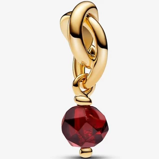 Pandora fazettált vörös örökkévalóság kör függő - 763462C01