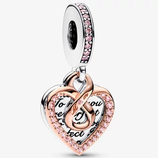 Pandora bicolor végtelen szív dupla függő - 782641C01