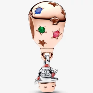 Pandora kéttónusú Mikulás hőlégballon charm - 782976C01
