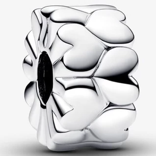 Pandora domború szív mintás klip - 792828C00