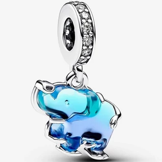 Pandora kék muranói üveg elefánt függő - 793339C01