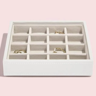 Stackers fehér színű 16 fakkos charmtartó tálca - 70745