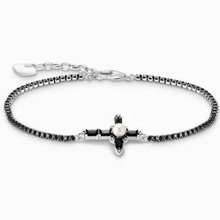 Thomas Sabo ezüst karkötő fekete cirkónia kereszttel - A2173-167-11-L19V Thomas Sabo ezüst karkötő fekete cirkónia kereszttel - A2173-167-11-L19V