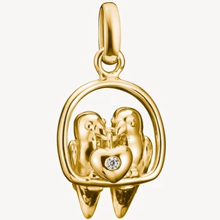 Thomas Sabo Connect cirkónia köves sárga arany galambpár charm - CC1240-414-14