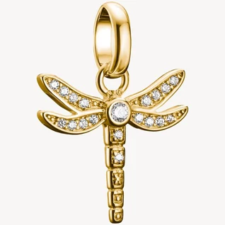 Thomas Sabo Connect cirkónia köves sárga arany szitakötő charm - CC1285-414-14 Thomas Sabo Connect cirkónia köves sárga arany szitakötő charm - CC1285-414-14