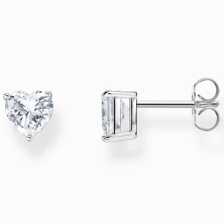 Thomas Sabo áttetsző cirkónia ezüst szív fülbevaló - H2306-051-14