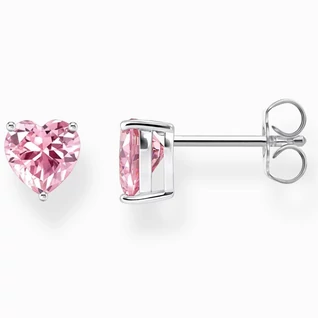 Thomas Sabo rózsaszín cirkónia szív ezüst fülbevaló - H2306-051-9