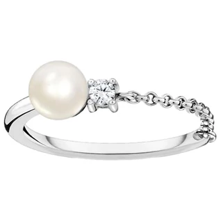 Thomas Sabo cirkónia kő és gyöngy gyűrű - TR2369-167-14-52 Thomas Sabo cirkónia kő és gyöngy gyűrű - TR2369-167-14-52