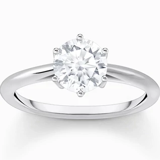 Thomas Sabo gyűrű áttetsző cirkónia kővel - TR2474-051-14-50 Thomas Sabo gyűrű áttetsző cirkónia kővel - TR2474-051-14-50