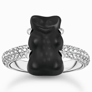 Thomas Sabo x HARIBO fekete gumimaci gyűrű - TR2478-052-11-50