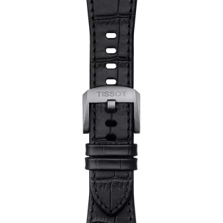 Tissot fekete bőr óraszíj PRX 40 mm órához Tissot fekete bőr óraszíj PRX 40 mm órához