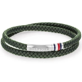 Tommy Hilfiger zöld bőr férfi karkötő - 2790550