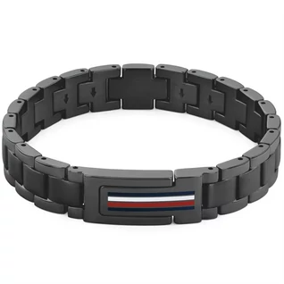 Tommy Hilfiger fekete nemesacél férfi karkötő - 2790597