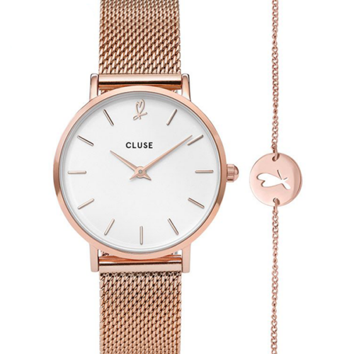 Cluse női óra + karkötő - CLG013 - Minuit Heart