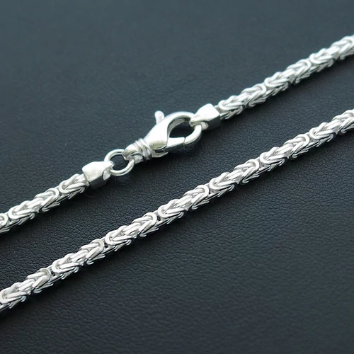 Unisex ezüst nyaklánc 50 cm - SAL0253-50 - Szögletes királylánc