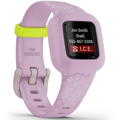 Garmin Vivofit Jr. 3 Lila virág állítható szíjjal - 010-02441-01