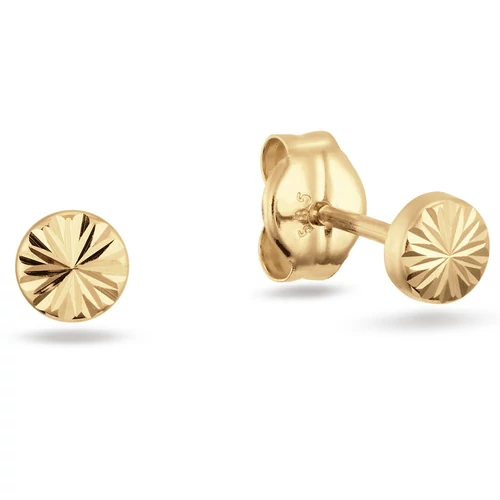 Jackie Gold arany gomb fülbevaló csillag mintával - JKE25.523