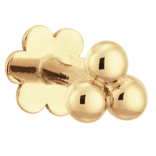 Jackie Gold tripla arany gömb fülpiercing - JKP24.432