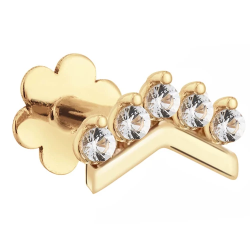 Jackie Gold arany fülpiercing topázzal - JKP24.436