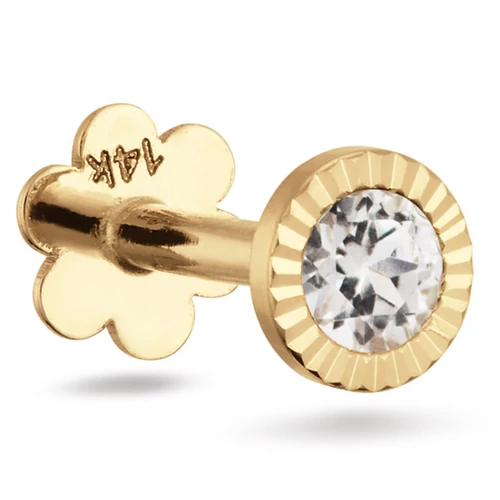 Jackie Gold arany fülpiercing topázzal- JKP25.537