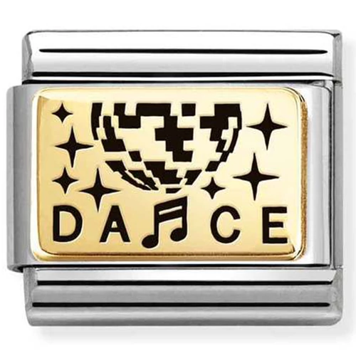 Nomination arany "DANCE" charm - 030166/43