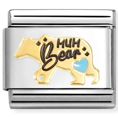 Nomination arany "Mum Bear" charm - 030272/82