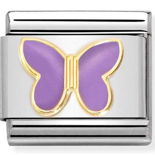 Nomination lila pillangó charm - 030285/60