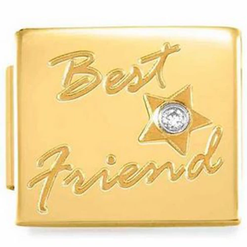 Nomination arany "BEST FRIENDS" charm - 230308/06