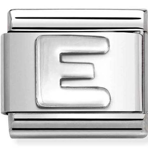 Nomination ezüst "E" charm - 330113/05