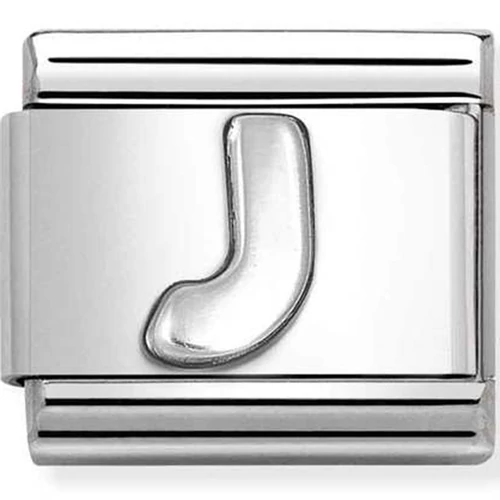 Nomination ezüst "J" charm - 330113/10