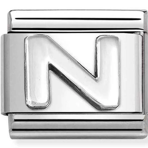 Nomination ezüst "N" charm - 330113/14